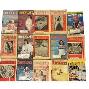 Workbasket Craft Magazine Vintage 1962 to 1993 Set of 15 Crochet Knit Sewing